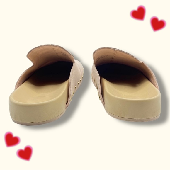 J. Crew ‘Pacific Calf Suede Studded Marlow Clogs’ in Soft Pink / Beige Size 10.5 - Picture 7 of 16